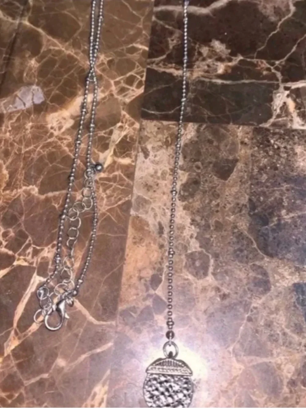NWOT BUCKLE SILVER DROP NECKLACE.